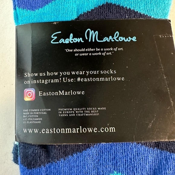 NWT Easton Marlowe Set of 2 Fine Cotton Striped Socks - Picture 5 of 5